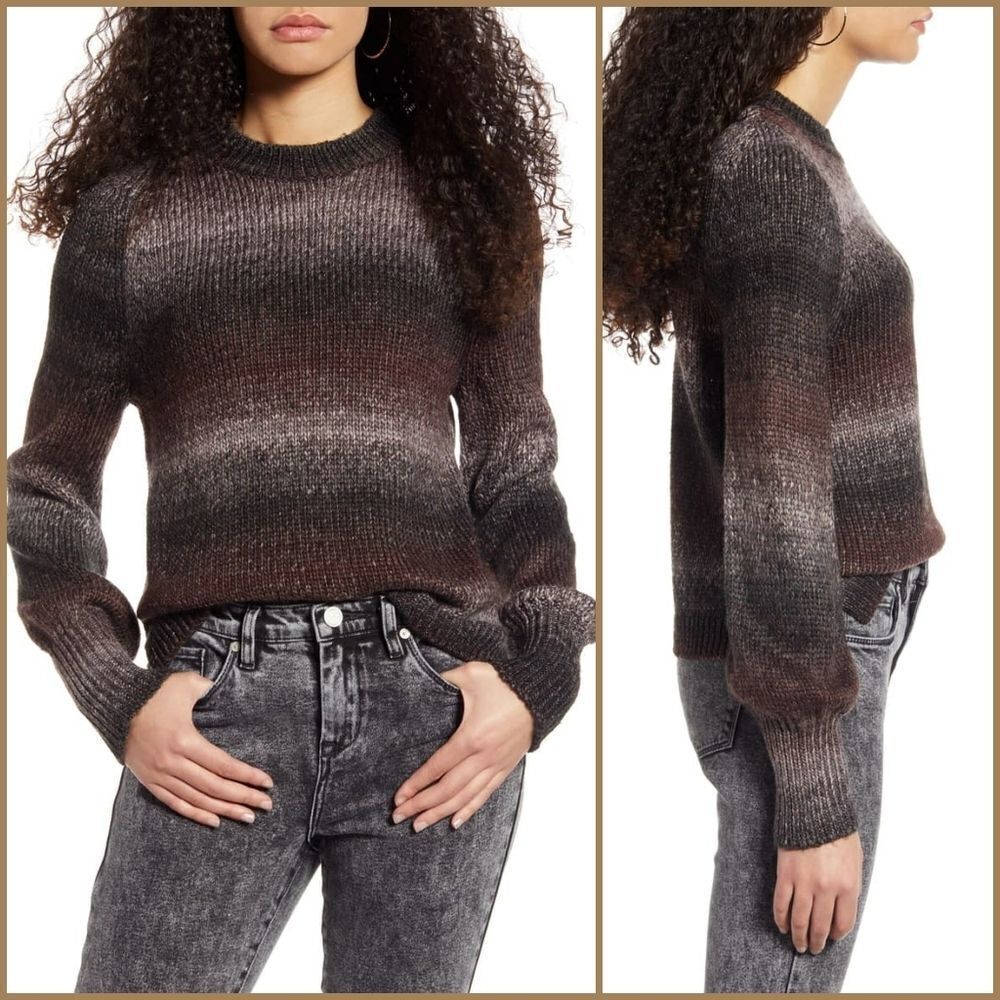 BP Ombré Metallic Stripe Sweater